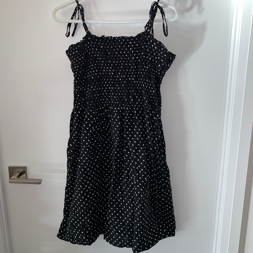 🇨🇦 H&M - Polka Dot Tie Shoulder Dress - Picture 7 of 12